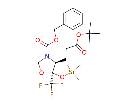 (4S,5S)-benzyl 4-[2-(tert-butoxycarbonyl)ethyl]-5-trifluoromethyl-5-(trimethylsilyloxy)oxazolidine-3-carboxylate