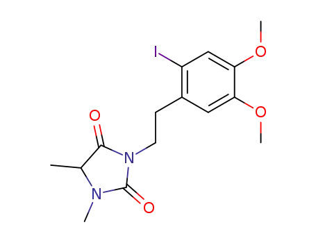 3-[2-(2-iodo-4,5-dimethoxyphenyl)ethyl]-1,5-dimethylhydantoin