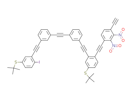 3-{[5-tert-butylsulfanyl-3-(4'-ethynyl-2',3'-dinitrophenyl)ethynyl]phenylethynyl}-3'-(5-tert-butylsulfanyl-2-iodophenylethynyl)tolane