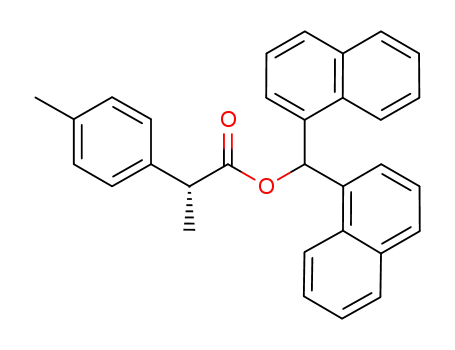 Molecular Structure of 1116086-43-1 (di(1-naphthyl)methyl (R)-2-(4-methylphenyl)propanoate)