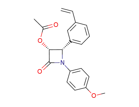 acetic acid 1-(4-methoxy-phenyl)-2-oxo-4-(3-vinyl-phenyl)-azetidin-3-yl ester