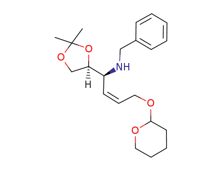 Benzyl-[(Z)-(S)-1-((S)-2,2-dimethyl-[1,3]dioxolan-4-yl)-4-(tetrahydro-pyran-2-yloxy)-but-2-enyl]-amine