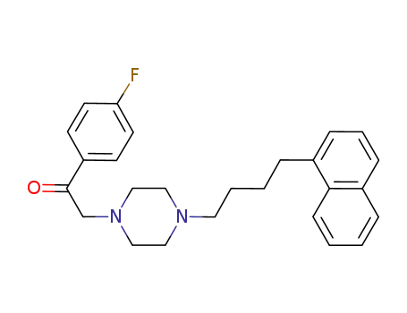 Molecular Structure of 932028-02-9 (1-(4-fluorophenyl)-2-{4-[4-(1-naphthyl)butyl]piperazin-1-yl}ethanone)