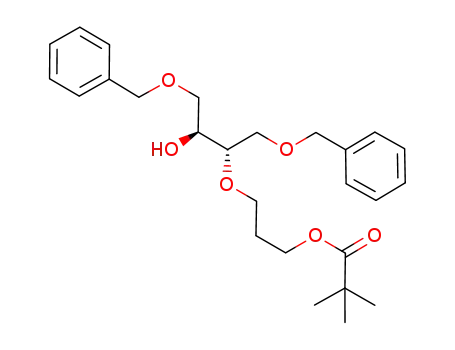 Propanoic acid, 2,2-dimethyl-,
3-[(1S,2S)-2-hydroxy-3-(phenylmethoxy)-1-[(phenylmethoxy)methyl]prop
oxy]propyl ester