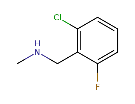 Molecular Structure of 62924-64-5 (N-Methyl-2-chloro-6-fluorobenzylamine)