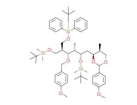 (4S,5S)-4-[(2S,3S,4R,5S)-2-(tert-Butyl-dimethyl-silanyloxy)-5-(tert-butyl-dimethyl-silanyloxymethyl)-6-(tert-butyl-diphenyl-silanyloxy)-4-(4-methoxy-benzyloxy)-3-methyl-hexyl]-2-(4-methoxy-phenyl)-5-methyl-[1,3]dioxane
