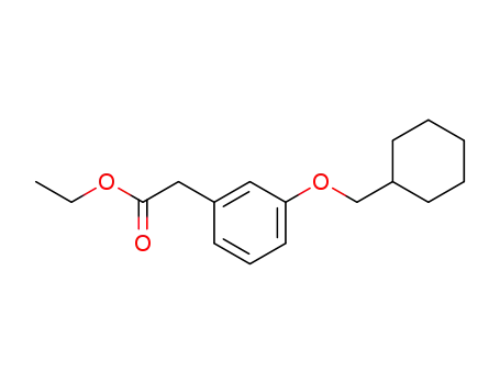 Molecular Structure of 204841-00-9 (ethyl 3-cyclohexylmethyloxy-phenylacetate)