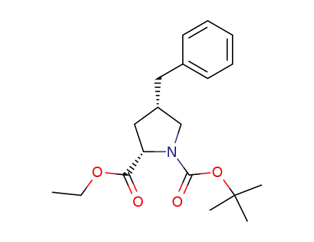 Molecular Structure of 170947-82-7 ((2S,4S)-1-BOC-4-BENZYLPYRROLIDINE-2-DICARBOXYLIC ACID ETHYL ESTER)