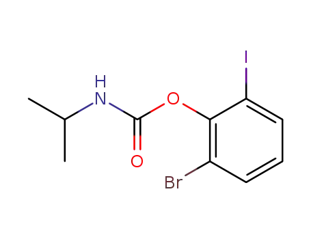 Molecular Structure of 899427-32-8 (2-bromo-6-iodophenyl isopropylcarbamate)