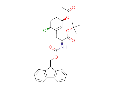 3-(3-acetoxy-6-chloro-cyclohex-1-enyl)-2-(9<i>H</i>-fluoren-9-ylmethoxycarbonylamino)-propionic acid <i>tert</i>-butyl ester