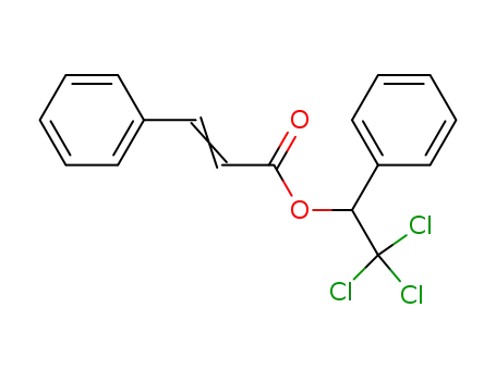 Molecular Structure of 497930-60-6 (2-Propenoic acid, 3-phenyl-, 2,2,2-trichloro-1-phenylethyl ester)