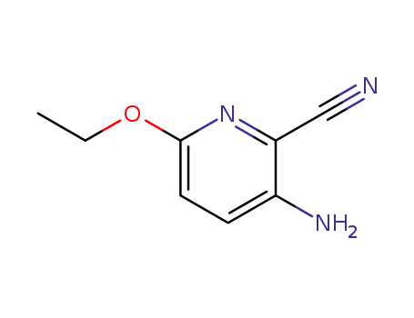 Molecular Structure of 625822-19-7 (2-Pyridinecarbonitrile,3-amino-6-ethoxy-(9CI))