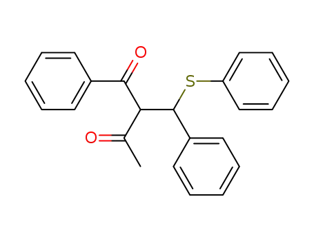 Molecular Structure of 113445-58-2 (1,3-Butanedione, 1-phenyl-2-[phenyl(phenylthio)methyl]-)