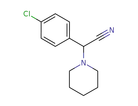 Molecular Structure of 64661-38-7 (1-Piperidineacetonitrile, a-(4-chlorophenyl)-)