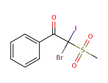 2-bromo-2-iodo-2-methanesulfonyl-1-phenyl-ethanone