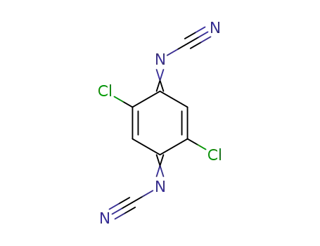 Molecular Structure of 98507-07-4 (N,N'-Dicyano-2,5-dichloro-2,5-cyclohexadiene-1,4-diimine)