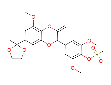 methanesulfonic acid 2,6-dimethoxy-4-[5-methoxy-7-(2-methyl-[1,3]dioxolan-2-yl)-3-methylene-2,3-dihydro-benzo[1,4]dioxin-2-yl]-phenyl ester