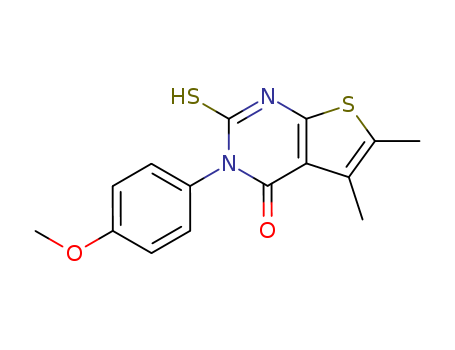 Thieno[2,3-d]pyrimidin-4(1H)-one,
2,3-dihydro-3-(4-methoxyphenyl)-5,6-dimethyl-2-thioxo-