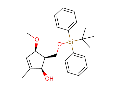 4-methyl-3-hydroxy-2-tert-butyldiphenylsilyloxymethyl-1-methoxy-4-cyclopentadiene