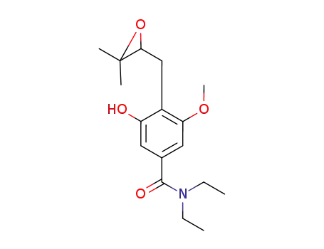 4-(3,3-dimethyl-oxiranylmethyl)-<i>N</i>,<i>N</i>-diethyl-3-hydroxy-5-methoxy-benzamide