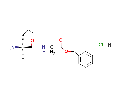 Molecular Structure of 60079-62-1 (Glycine, N-L-leucyl-, phenylmethyl ester, monohydrochloride)