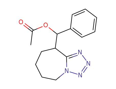 Molecular Structure of 926290-85-9 (phenyl(6,7,8,9-tetrahydro-5H-tetrazolo[1,5-a]azepin-9-yl)methyl acetate)