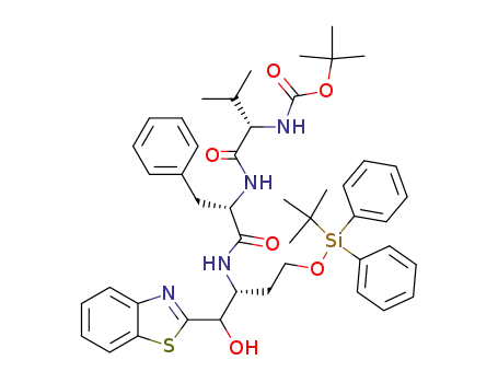 [(1S)-1-((1S)-1-{(1R)-1-[(benzothiazol-2-yl)(hydroxy)methyl]-3-(tert-butyldiphenylsiloxy)propyl}carbamoyl)-2-methylpropyl]carbamic acid tert-butyl ester