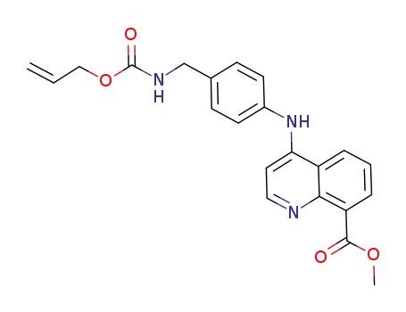 8-Quinolinecarboxylic acid,
4-[[4-[[(1-oxo-3-butenyl)amino]methyl]phenyl]amino]-, methyl ester