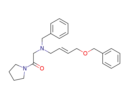 Molecular Structure of 861109-14-0 (Pyrrolidine,
1-[[[(2E)-4-(phenylmethoxy)-2-butenyl](phenylmethyl)amino]acetyl]-)