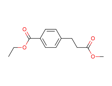 Benzenepropanoic acid, 4-(ethoxycarbonyl)-, methyl ester (9CI)