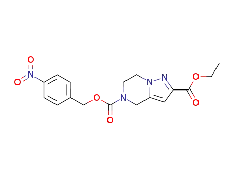Molecular Structure of 623565-14-0 ((Pyrazolo[1,5-a]pyrazine-2,5(4H)-dicarboxylic acid, 6,7-dihydro-, 2-ethyl5-[(4-nitrophenyl)Methyl] ester ))
