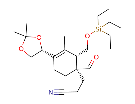 (1'R,2'S,4''R)-3-[1'-formyl-4'-(2'',2''-dimethyl-[1'',3'']dioxolan-4''-yl)-3'-methyl-2'-triethylsilanyloxymethylcyclohex-3'-enyl]propionitrile