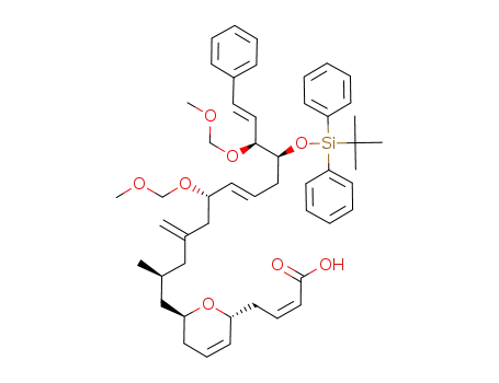 4-{6-[10-(<i>tert</i>-butyl-diphenyl-silanyloxy)-6,11-bis-methoxymethoxy-2-methyl-4-methylene-13-phenyl-trideca-7,12-dienyl]-5,6-dihydro-2<i>H</i>-pyran-2-yl}-but-2-enoic acid