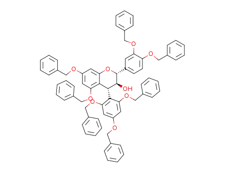 5,7,3',4'-tetra-O-benzyl-4α-(1,3,5-tribenzylphloroglucinol)-catechin