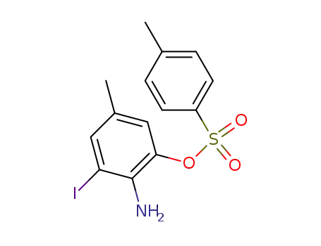 Molecular Structure of 863301-13-7 (4-toluenesulfonic acid 2-amino-3-iodo-5-methylphenyl ester)