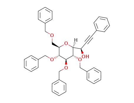 1-(2,3,4,6-tetra-O-benzyl-D-gluco-β-C-pyranosyl)-3-phenyl-prop-2-yn-(1R)-ol