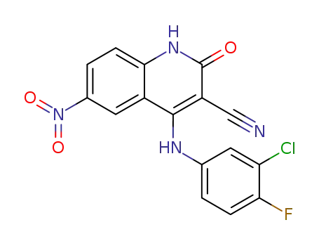 4-(3-chloro-4-fluoro-phenylamino)-6-nitro-2-oxo-1,2-dihydro-quinoline-3-carbonitrile