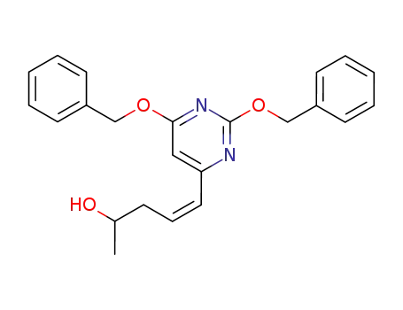 (+/-)-2,4-bis(benzyloxy)-6-[4-hydroxy-(1Z)-pentenyl]-pyrimidine