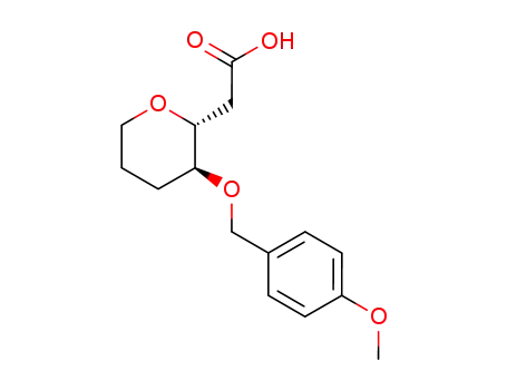 2H-Pyran-2-acetic acid, tetrahydro-3-[(4-methoxyphenyl)methoxy]-,
(2R,3S)-