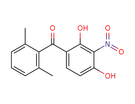 Molecular Structure of 909255-44-3 ((2,4-dihydroxy-3-nitro-phenyl)-(2,6-dimethyl-phenyl)-methanone)