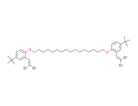 Molecular Structure of 887369-08-6 (1,16-bis[4-tert-butyl-2-(2,2-dibromoethenyl)phenyloxy]hexadecane)