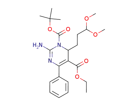 2-amino-6-(3,3-dimethoxypropyl)-4-phenyl-6H-pyrimidine-1,5-dicarboxylic acid 1-tert-butyl ester 5-ethyl ester