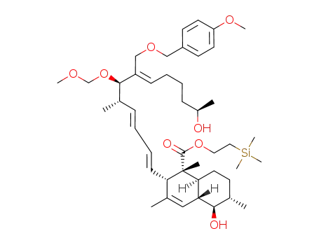 5-hydroxy-2-[12-hydroxy-7-(4-methoxy-benzyloxymethyl)-6-methoxymethoxy-5-methyl-trideca-1,3,7-trienyl]-1,3,6-trimethyl-1,2,4a,5,6,7,8,8a-octahydro-naphthalene-1-carboxylic acid 2-trimethylsilanyl-ethyl ester