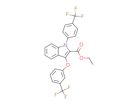 1H-Indole-2-carboxylic acid,
3-[3-(trifluoromethyl)phenoxy]-1-[4-(trifluoromethyl)phenyl]-, ethyl ester