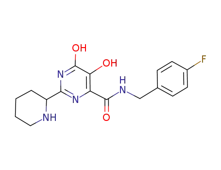 N-(4-fluorobenzyl)-5,6-dihydroxy-2-piperidin-2-ylpyrimidine-4-carboxamide