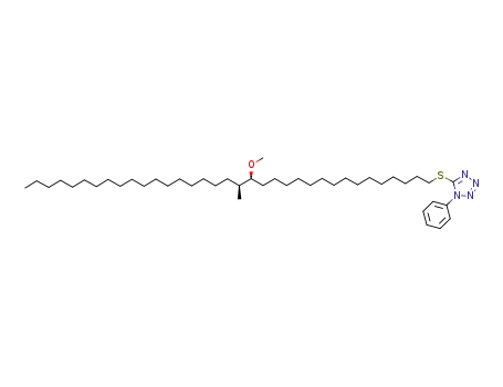 Molecular Structure of 934503-48-7 (5-((16S,17S)-16-methoxy-17-methylpentatriacontyl-1-sulfanyl)-1-phenyl-1H-tetrazole)
