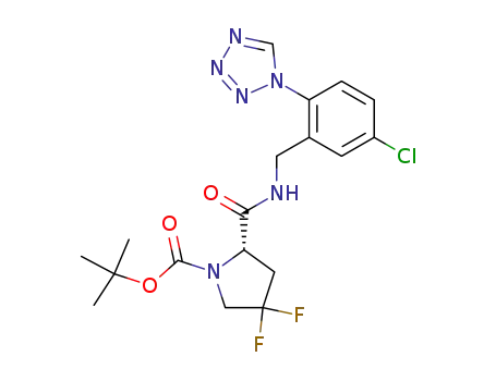 1-(tert-butoxycarbonyl)-N-[5-chloro-2-(1H-tetrazol-1-yl)benzyl]-4,4-difluoro-L-prolinamide