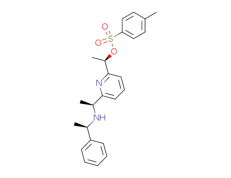 Molecular Structure of 923930-94-3 (2-{(S)-1-[(R)-1-phenylethyl]aminoethyl}-6-[(R)-1-(p-toluenesulfonyloxy)ethyl]pyridine)