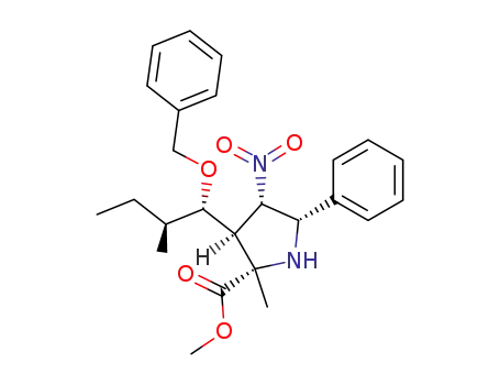 (2S,3R,4S,5S)-3-[(S)-1-(benzyloxy)-2-methybutyl]-2-methoxycarbonyl-2-methyl-4-nitro-5-phenylpyrrolidine