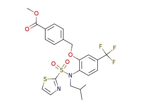 methyl 4-{[2-{isobutyl[(1,3-thiazol-2-yl)sulfonyl]amino}-5-(trifluoromethyl)phenoxy]methyl}benzoate